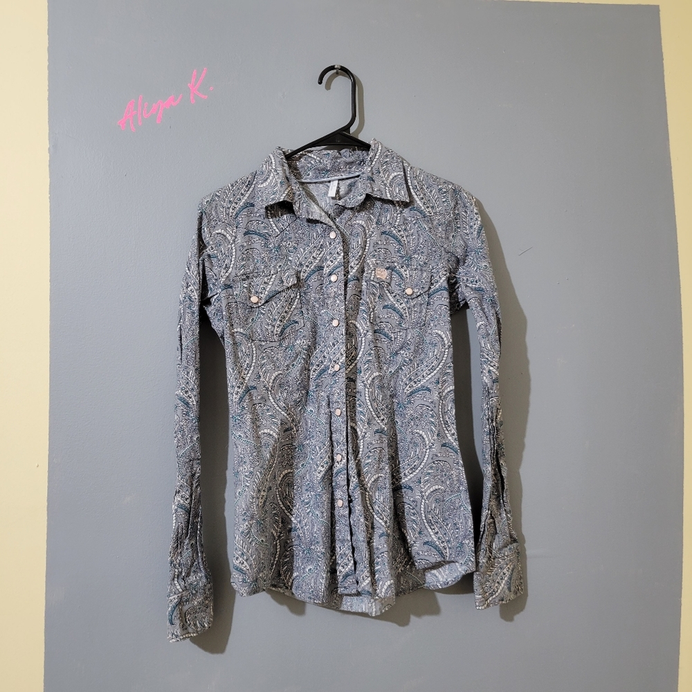 Paisley pattern rodeo shirt